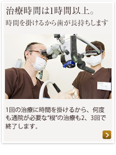 治療時間は1時間以上。